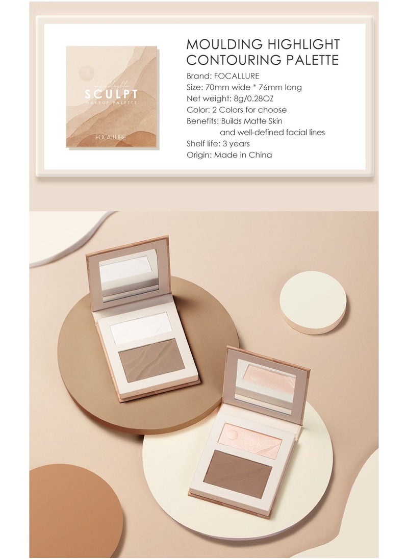 FOCALLURE - Highlight &Contouring Palette- #2 Champagne Pop - Image 1