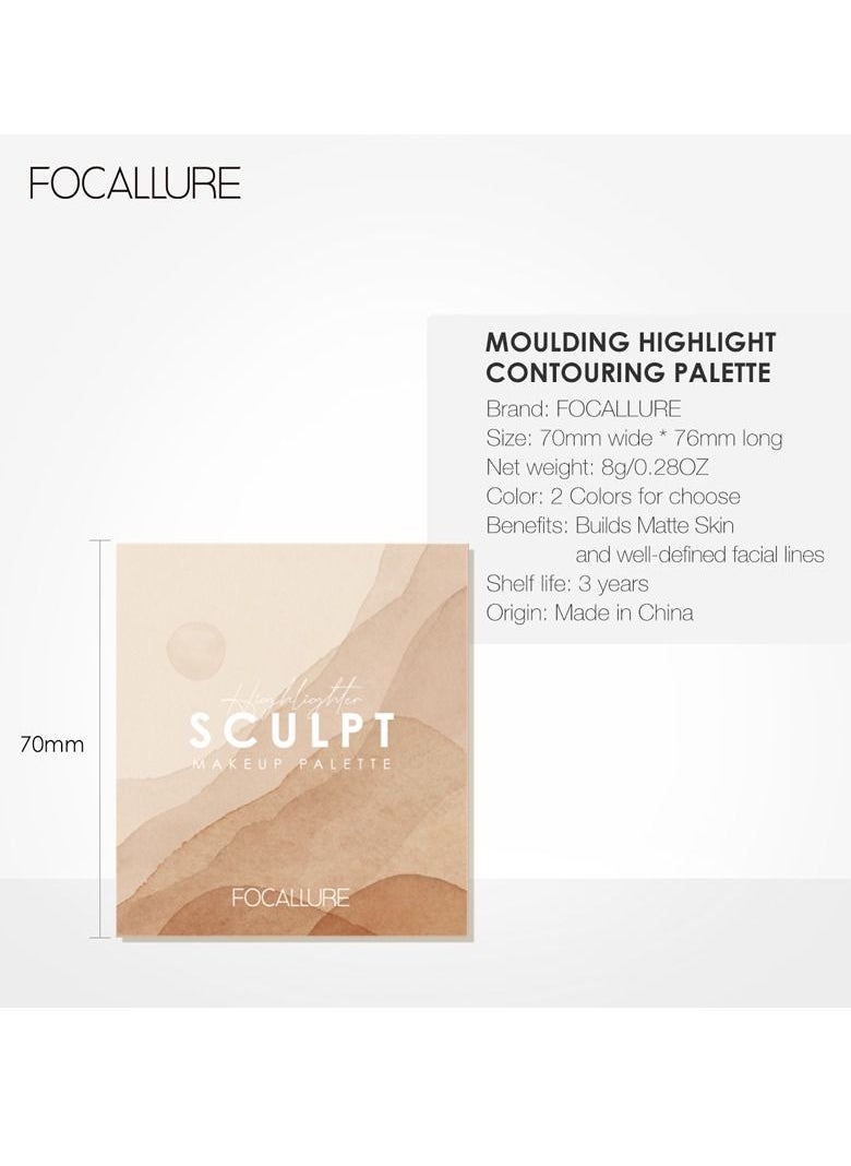 FOCALLURE - Highlight &Contouring Palette- #2 Champagne Pop - Image 1