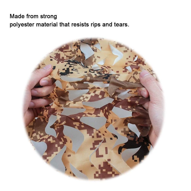 RAISCO 5X30 Feet Semi-Desert Hunting Blind Camo Net Camouflage Nets Military Surplus for Shooting, Party Decoration, Photograph, Vahicle Cover, Sunshade Semi-Desert Color Combination - Image 3