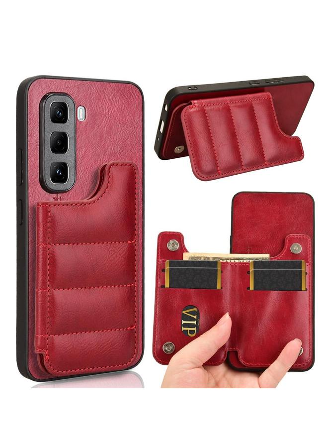 Zaboon Case For Infinix Hot 50 Pro+ 4G Cow Pattern Sewing Card Bag Phone Case - Image 1