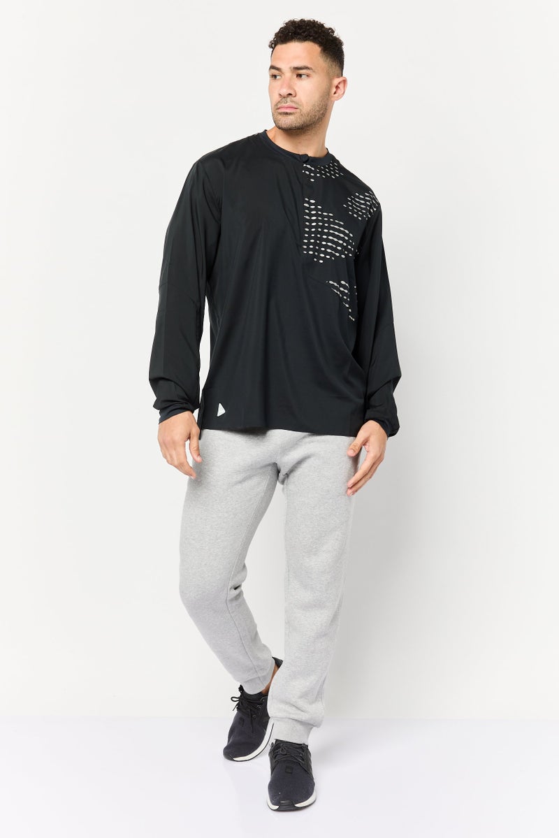 Hoka Men Sportswear Fit Long Sleeve Training Wind Shell Jacket, Black - Image 3