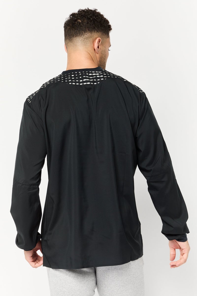 Hoka Men Sportswear Fit Long Sleeve Training Wind Shell Jacket, Black - Image 4