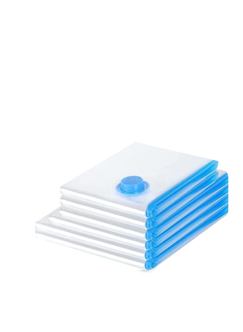 Generic 7-Piece Vacuum Space Saver Reusable Sealer Storage Bag With Suction Pump 70x100cm, Travel and Home Packing Organizers Transparent 