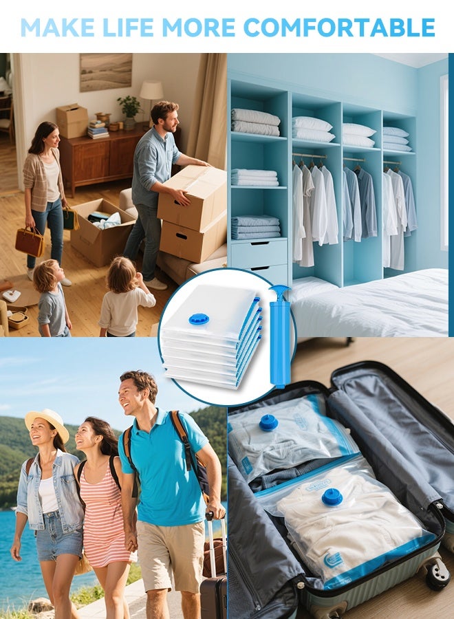 Vacuum storage bags 7-Piece Vacuum  Space Saver Reusable Space Saver Compression Bags 70x100cm with Free Hand Pump , for Clothes Bedding Duvets Blankets and Trave! - Image 3