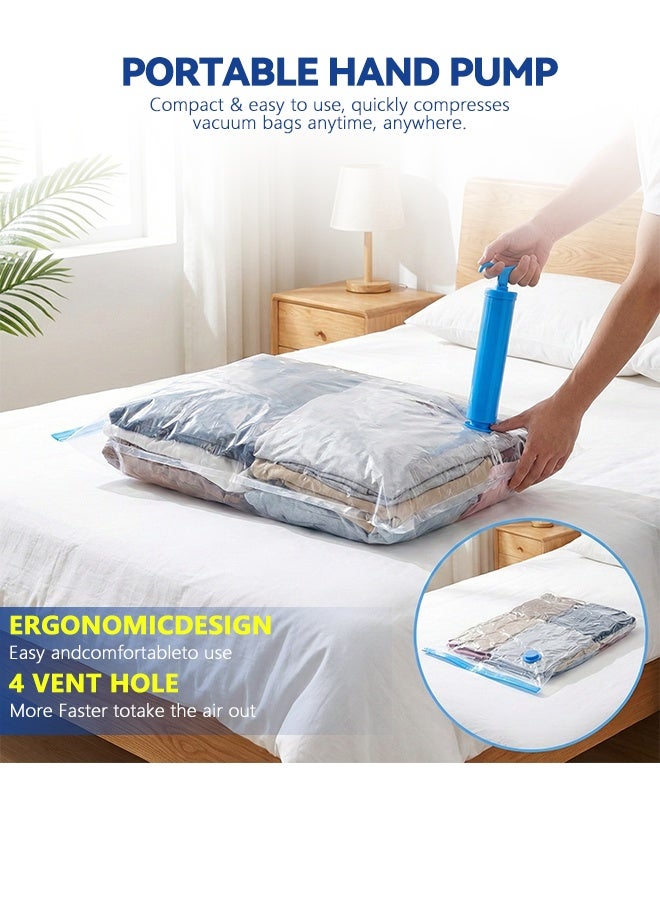BASILKIT Vacuum storage bags 7-Piece Vacuum  Space Saver Reusable Space Saver Compression Bags 70x100cm with Free Hand Pump , for Clothes Bedding Duvets Blankets and Trave! - Image 5