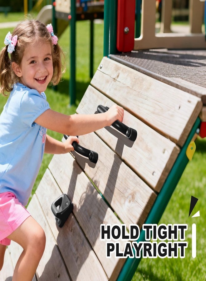 TOPNEW 4Pcs Kids Playground Safety Handles -Swing Set & Climbing Frame Hand Grips, Multi-Color Plastic Grab Bars for Outdoor Playhouse, Jungle Gym, Climbing Frame (Black) - Image 5