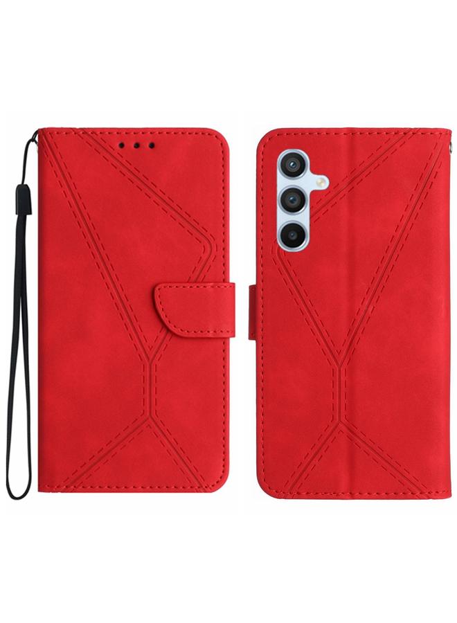 S-TOP Case For Samsung Galaxy S25+ 5G Stitching Embossed Leather Phone Case