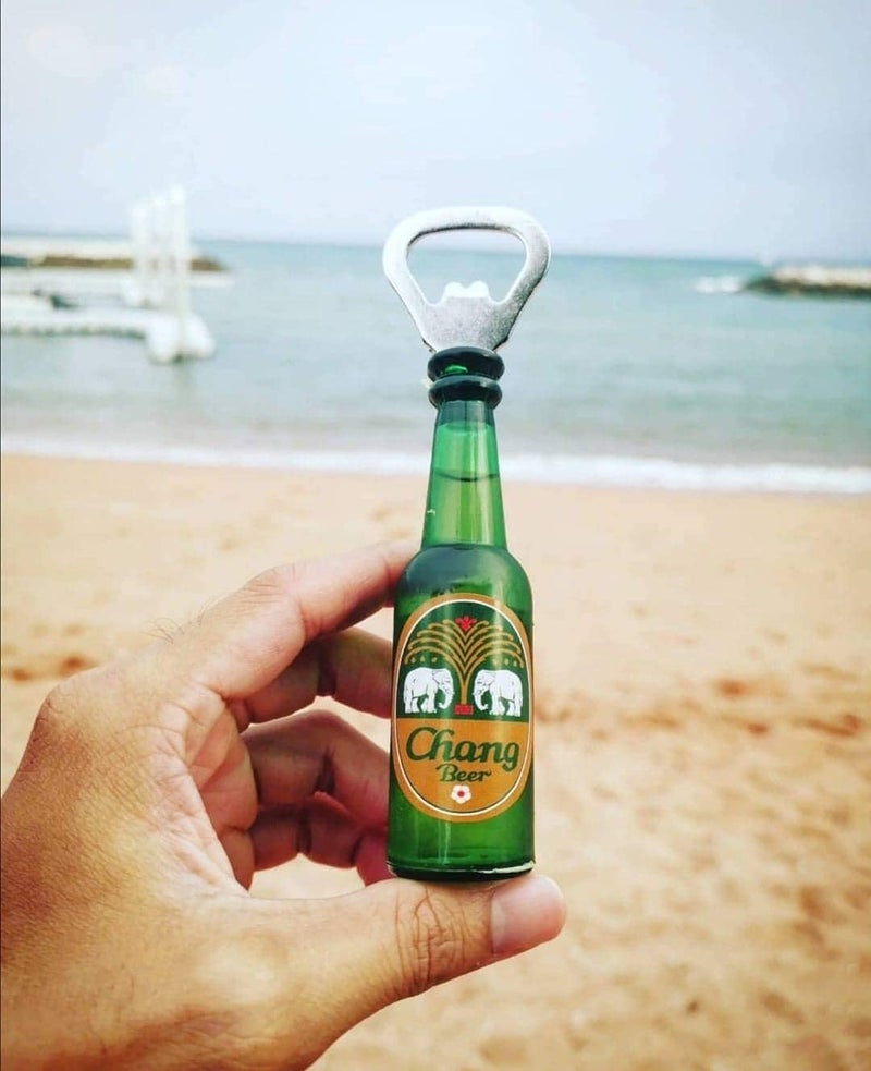 ISSAREE Magnetic Beer Bottle Opener Figure Beer Bottle Bar Refrigerator Decor Unique Birthday Gifts Collection (Chang Beer) - Image 4