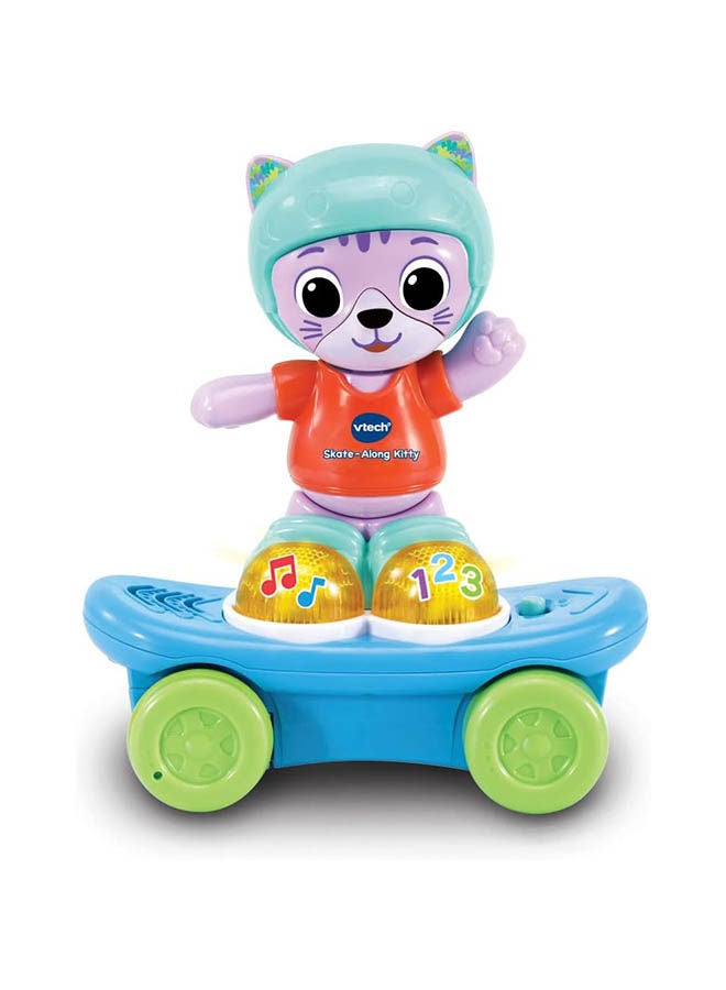 vtech قطة متزلجة مع تفاعلات، لعبة أطفال تفاعلية مع أضواء وموسيقى، هدية سحب للأطفال الرضع - Image 2