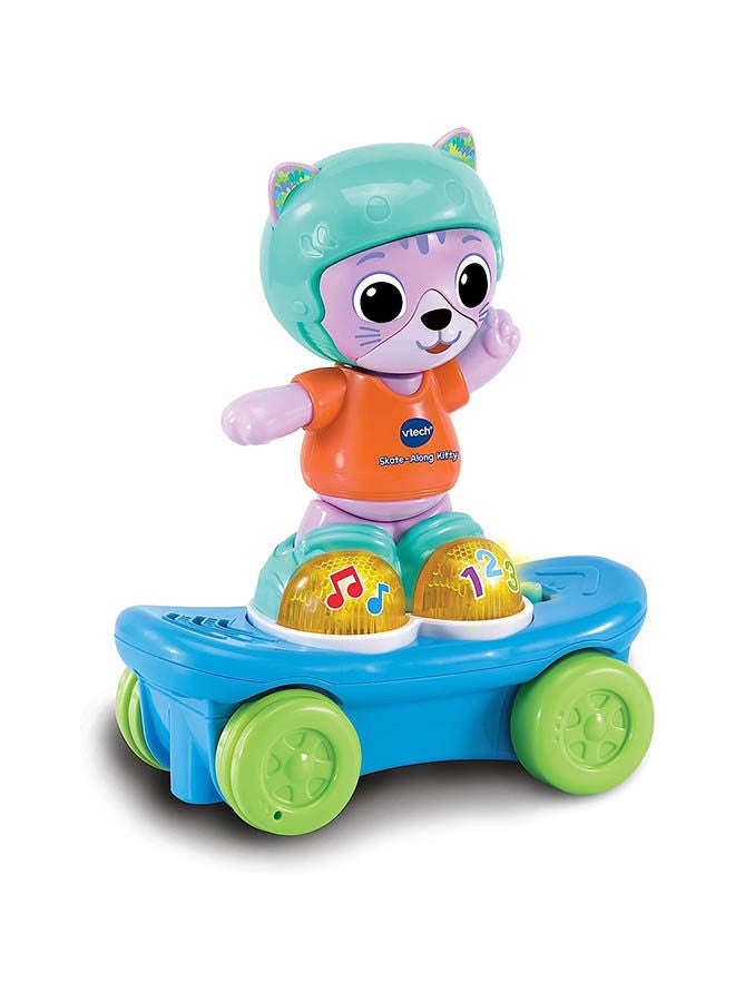 vtech قطة متزلجة مع تفاعلات، لعبة أطفال تفاعلية مع أضواء وموسيقى، هدية سحب للأطفال الرضع - Image 3