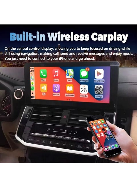 Land Cruiser 2022 GXR EXR Android Screen 4GB RAM Support Apple Carplay Android Auto Wireless Big screen Support SIM Card DSP