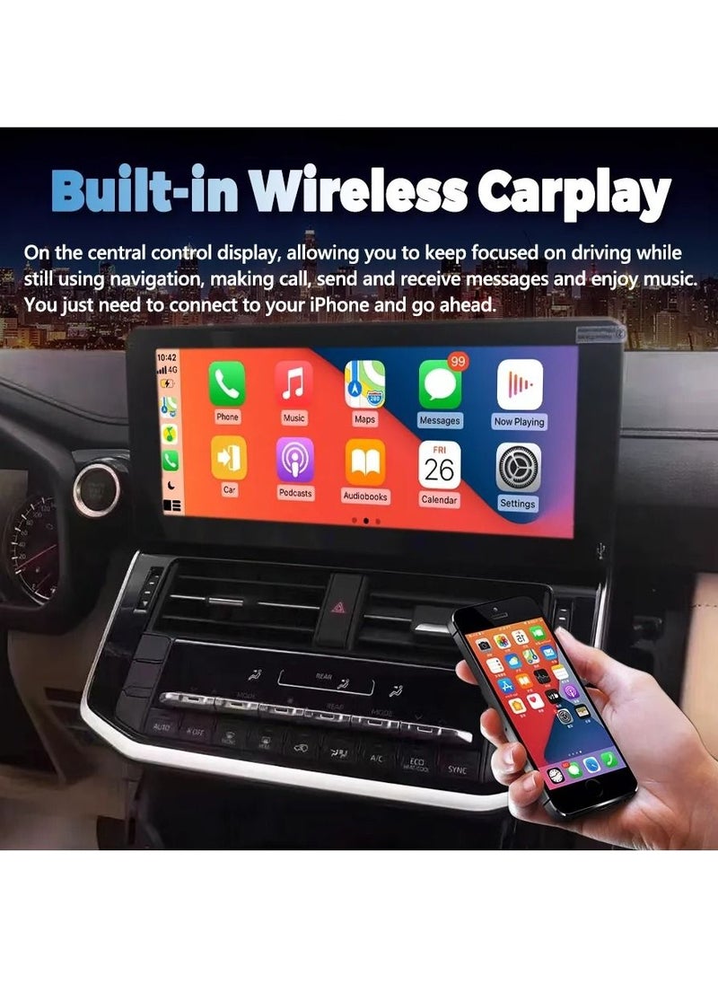Land Cruiser 2022 GXR EXR Android Screen 4GB RAM Support Apple Carplay Android Auto Wireless Big screen Support SIM Card DSP