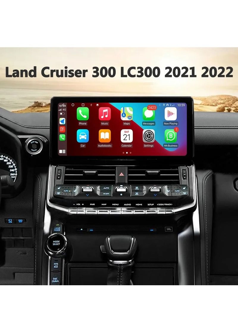 Land Cruiser 2022 GXR EXR Android Screen 4GB RAM Support Apple Carplay Android Auto Wireless Big screen Support SIM Card DSP