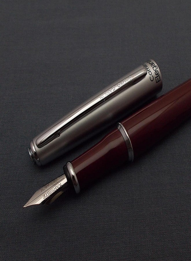 Camlin Elegante Fountain Pen - Premium Luxury Writing Instrument | Smooth Ink Flow, Fine Nib, Elegant Design | Ideal for Students, Professionals & Gifting | Pack of 1 | Colour May Vary