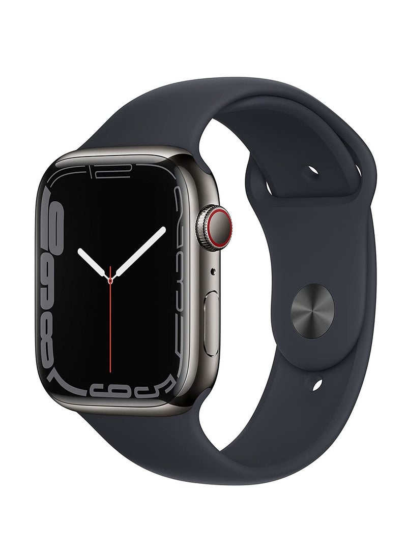 Generic - Apple Watch Band 45mm Soft Silicone Sport Band Replacement Wrist Strap Compatible for iWatch Apple Watch Series 7 (45mm) - Image 1
