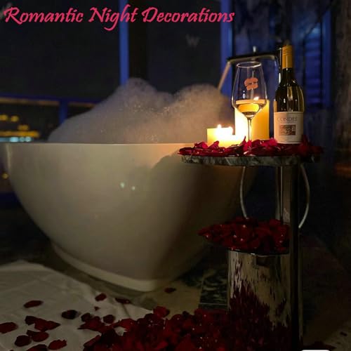 CODE FLORIST 2200 PCS Dark-Red Silk Rose Petals for Romantic Night,Wedding,Proposal Anniversary Flower Decorations - Image 4