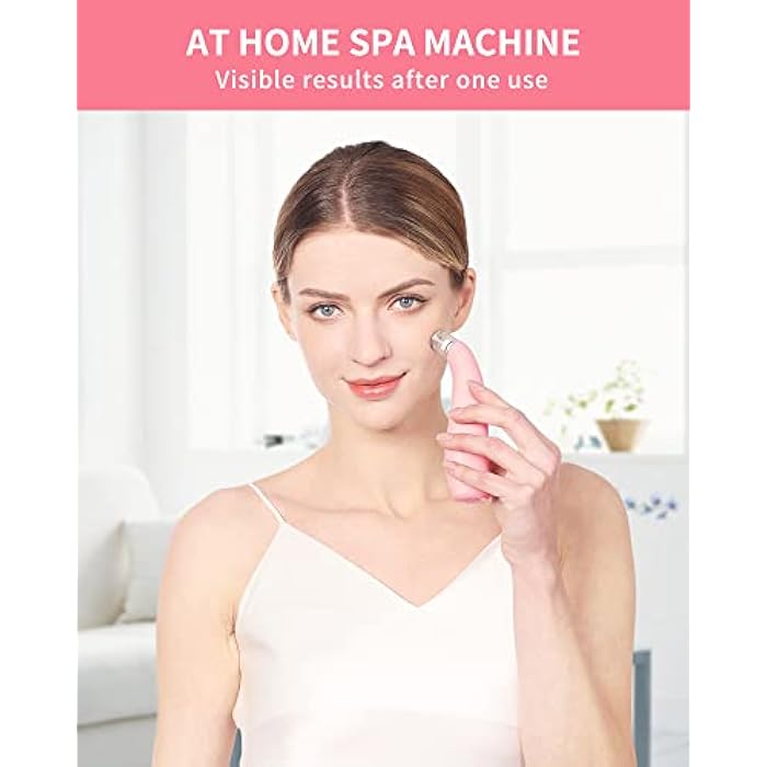 NEWDERMO 2-in-1 Microdermabrasion Machine for Facial, Diamond Microdermabrasion Device USB Rechargeable - Advanced Home Facial Treatment Machine (Pink) - Image 5