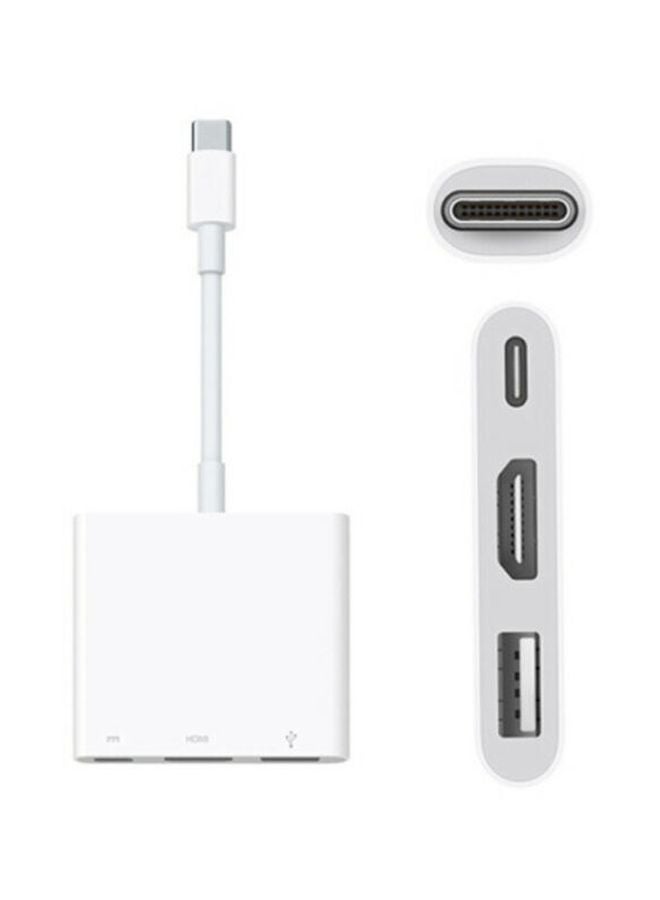 ابل  محول متعدد المنافذ من USB-C إلى منافذ صوت وصورة رقمية أبيض - Image 4
