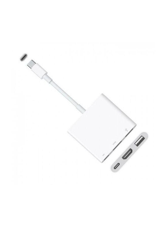 ابل  محول متعدد المنافذ من USB-C إلى منافذ صوت وصورة رقمية أبيض - Image 2