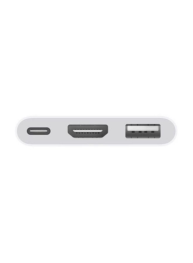 ابل  محول متعدد المنافذ من USB-C إلى منافذ صوت وصورة رقمية أبيض - Image 3