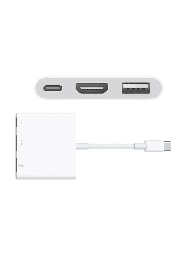 ابل  محول متعدد المنافذ من USB-C إلى منافذ صوت وصورة رقمية أبيض - Image 5