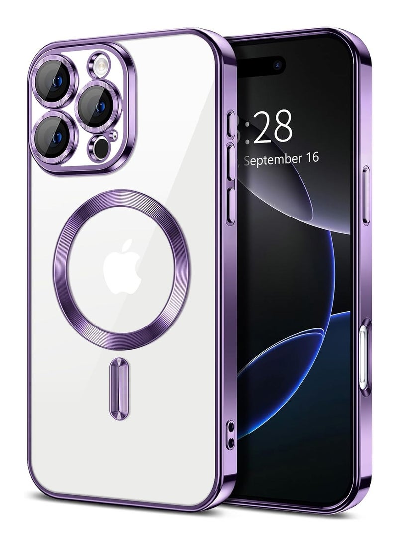 BORTONY iPhone 16 Pro Max Magnetic Case Compatible with Mag-Safe Built-in Camera Protector iPhone 16 Pro Max Cover Soft TPU Anti-Scratch Shockproof Slim Clear Case for iPhone Pro Max 6.1 inch - Image 1