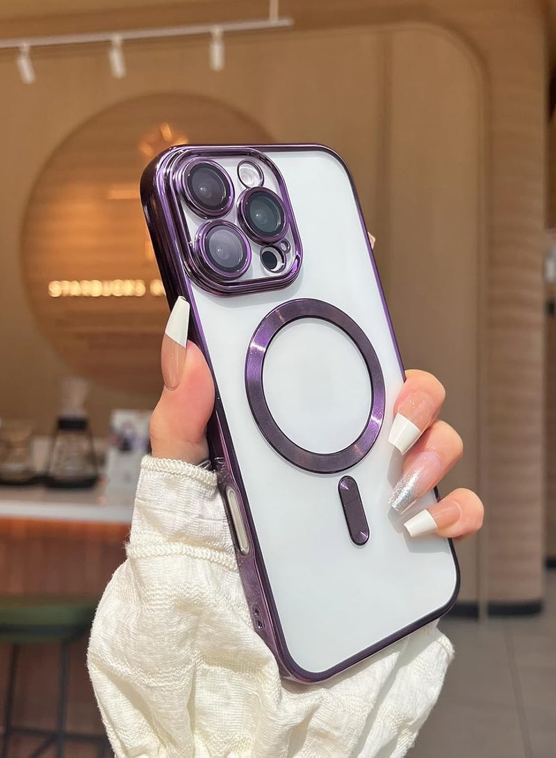 BORTONY iPhone 16 Pro Max Magnetic Case Compatible with Mag-Safe Built-in Camera Protector iPhone 16 Pro Max Cover Soft TPU Anti-Scratch Shockproof Slim Clear Case for iPhone Pro Max 6.1 inch - Image 2