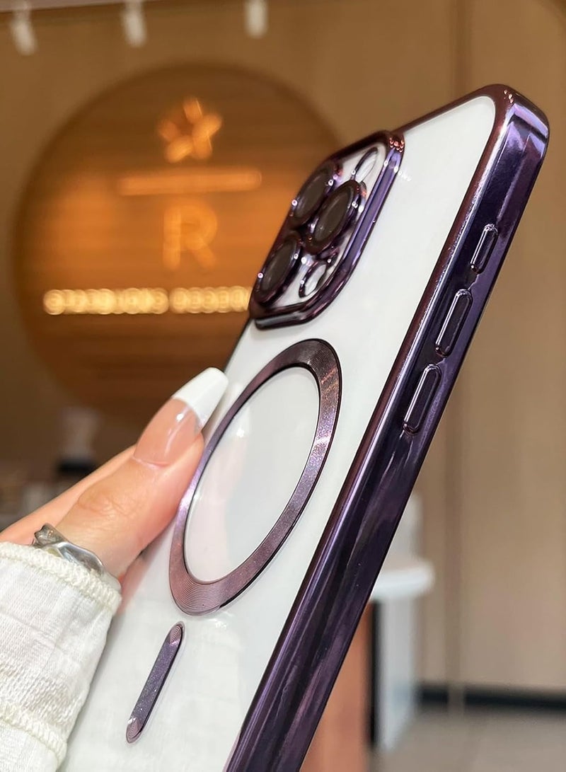 BORTONY iPhone 16 Pro Max Magnetic Case Compatible with Mag-Safe Built-in Camera Protector iPhone 16 Pro Max Cover Soft TPU Anti-Scratch Shockproof Slim Clear Case for iPhone Pro Max 6.1 inch - Image 4