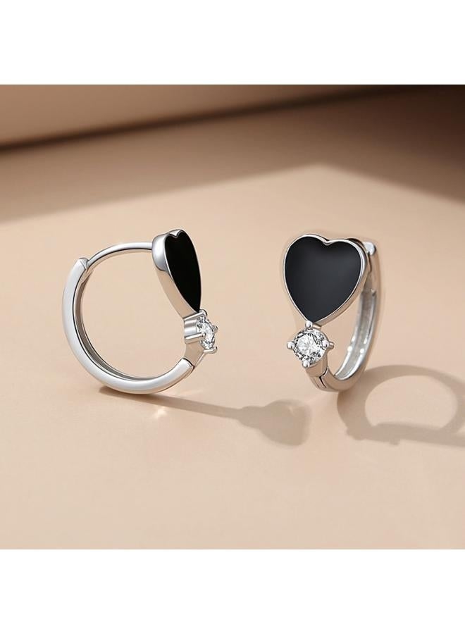 Very Simple Wind S925 Silver Mobius Ear Buckle Design Cold Ring Earrings Joker Temperament Jewelry 
