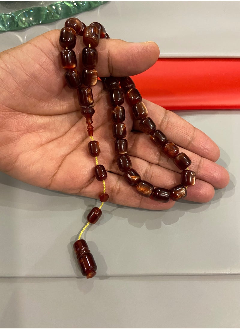 بيرسونال تاتش - سبحة رجالية صغيرة من الكاتلين البلجيكي عدد الخرز 33 ومقاس الخرز 10mm x 8.7mm - Image 1