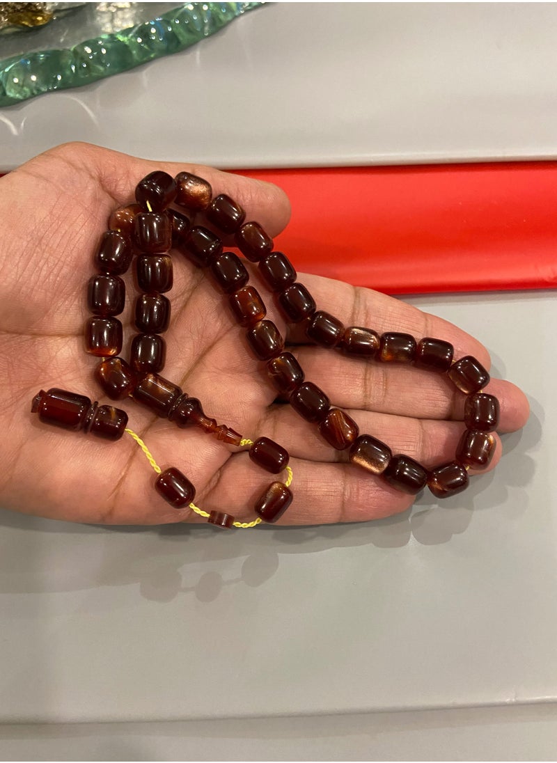 بيرسونال تاتش - سبحة رجالية صغيرة من الكاتلين البلجيكي عدد الخرز 33 ومقاس الخرز 10mm x 8.7mm - Image 1