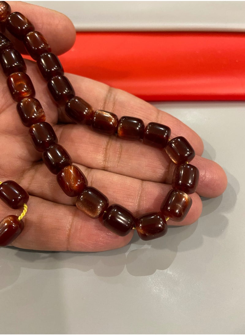 بيرسونال تاتش - سبحة رجالية صغيرة من الكاتلين البلجيكي عدد الخرز 33 ومقاس الخرز 10mm x 8.7mm - Image 1