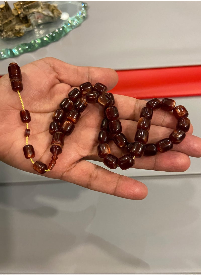 بيرسونال تاتش - سبحة رجالية صغيرة من الكاتلين البلجيكي عدد الخرز 33 ومقاس الخرز 10mm x 8.7mm - Image 1