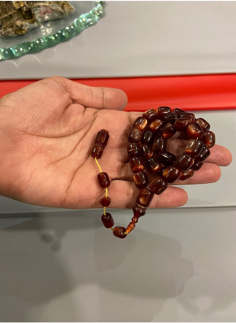بيرسونال تاتش - سبحة رجالية صغيرة من الكاتلين البلجيكي عدد الخرز 33 ومقاس الخرز 10mm x 8.7mm - Image 1