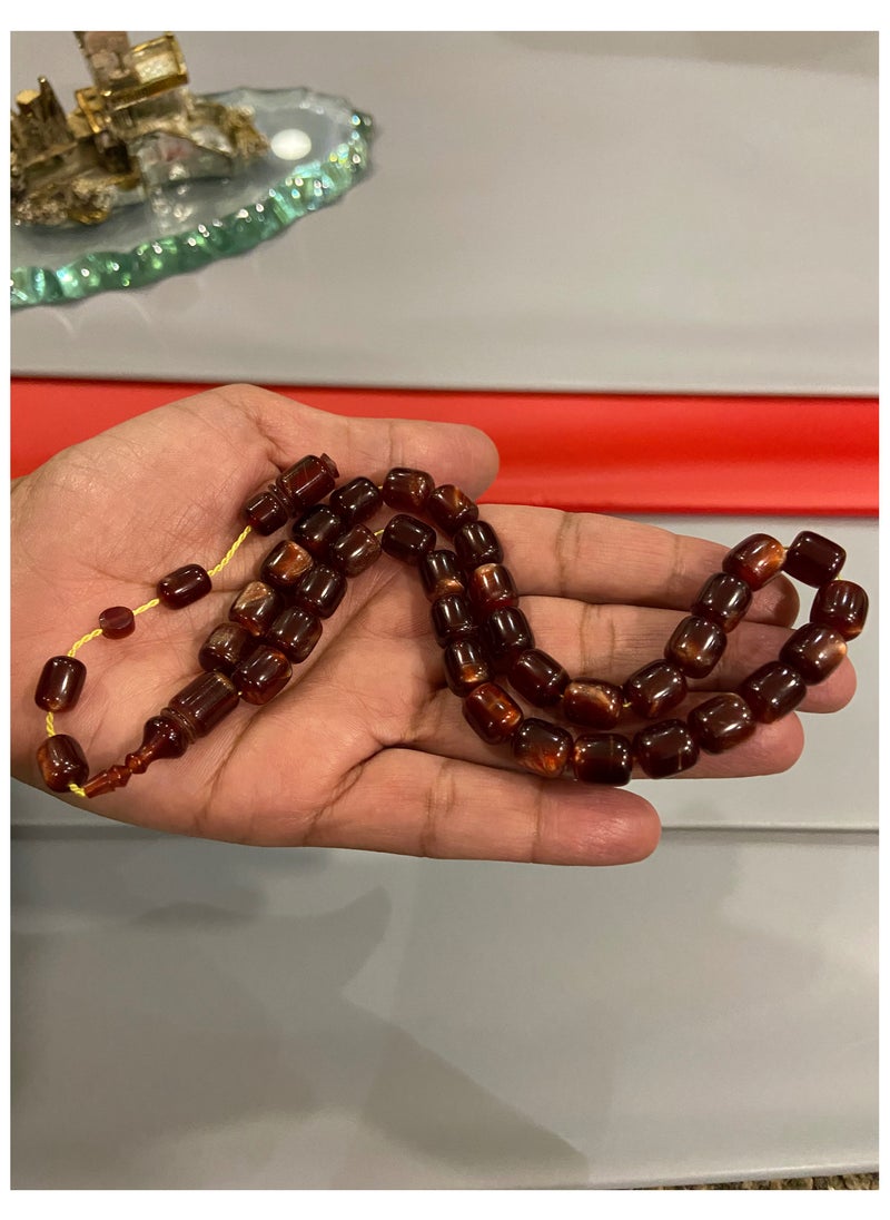 بيرسونال تاتش - سبحة رجالية صغيرة من الكاتلين البلجيكي عدد الخرز 33 ومقاس الخرز 10mm x 8.7mm - Image 1