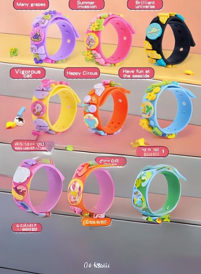 ووما مجموعة أساور بنات للاطفال مكعبات بناء قابلة للتخصيص، اسوارة مكونة من 6 الوان ممتعة للأعمال الفنية اكسسوارات بنات تركيب، بناء للأطفال، لعبة تركيب مكعبات بنات مكعبات أطفال، العاب  تركيب، العاب أولاد، مكعبات العاب بنات، لعبة  بناء للأطفال شخصيات لعبة ل تركيبات مكعبات بناء مكعبات تركيب  لعبة بناء إبداعية بنات، ألعاب بناء للأطفال والدمى المميزة - Image 1