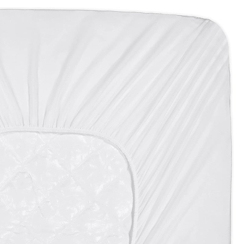 SERTA Power Clean Triple Action Quilted Soft Waterproof Mattress Pad Protector, Moisture Wicking Protection with 15" Deep Pocket, Twin, White - Image 3