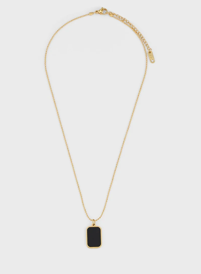 Seventy Five Rectangular Pendant Necklace