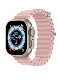Ten Tech Silicone Band for Apple Watch Ultra/Ultra 2 49mm 45mm 44mm 42mm, Waterproof Soft Silicone Sports Band for iWatch Ultra SE 8/7/6/5/4/3/2/1, Pink