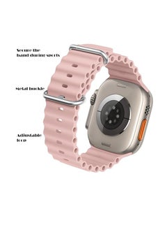 ten.tech Ten Tech Silicone Band for Apple Watch Ultra/Ultra 2 49mm 45mm 44mm 42mm, Waterproof Soft Silicone Sports Band for iWatch Ultra SE 8/7/6/5/4/3/2/1, Pink  - Image 3