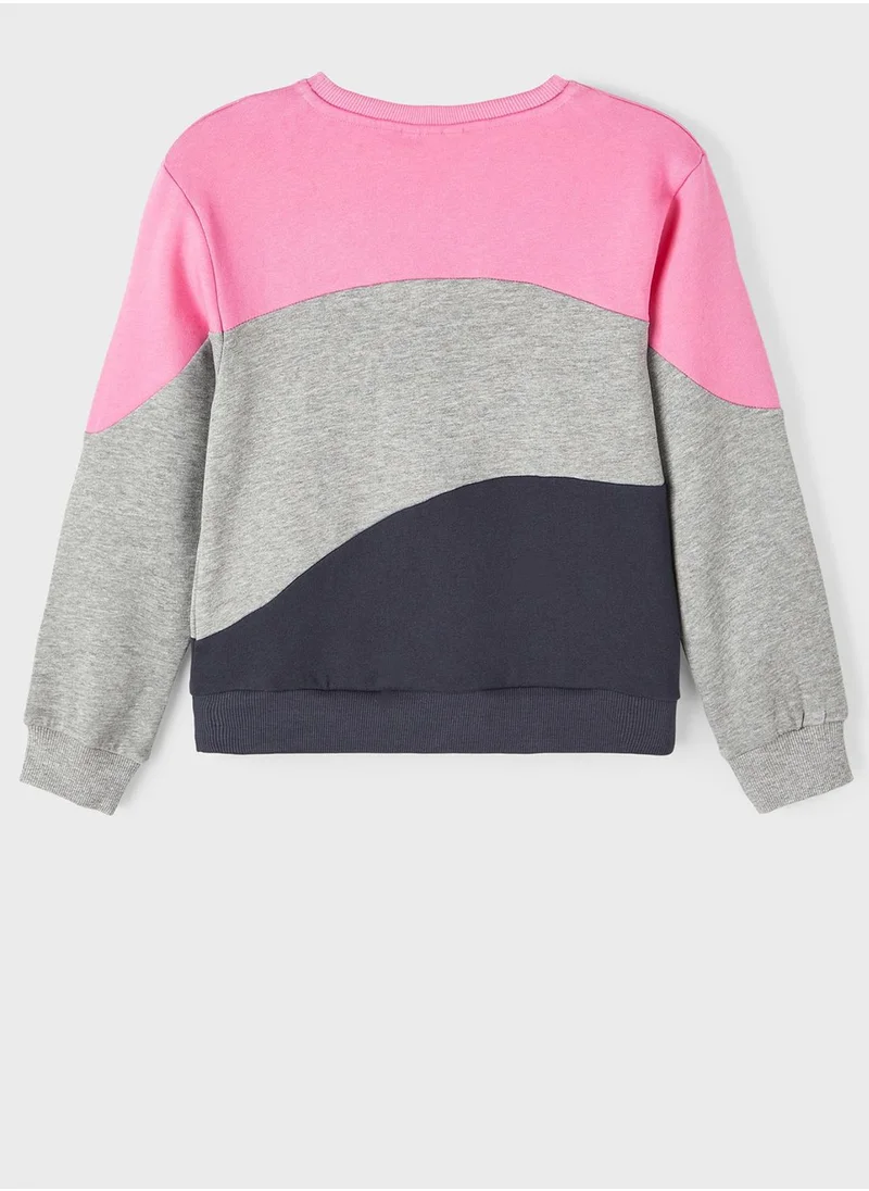 NAME IT Kids Color Block Sweatshirt