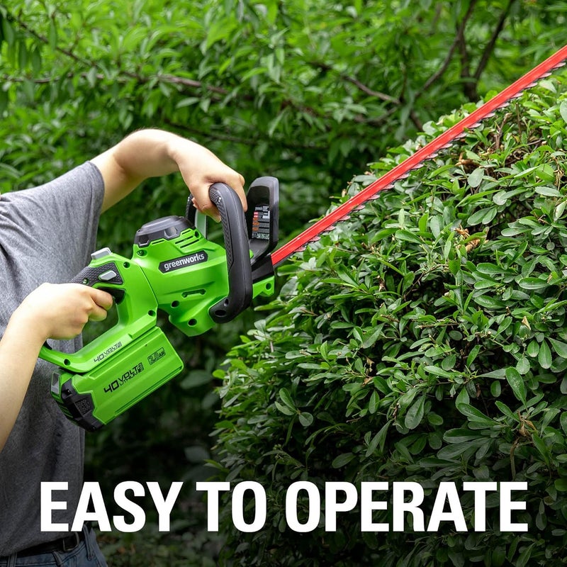 Greenworks 40V 24" Cordless Hedge Trimmer (1" Cutting Capacity), Tool Only - Image 4