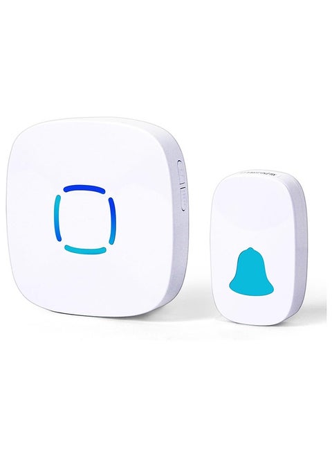 Wireless Doorbell Waterproof Wireless Doorbell Kit With 36 Bells And Adjustable Volume With Sound And Led Home Door Bell Chime (1 Receiver And 1 Pressure Button)