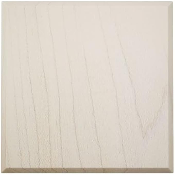 3 1/2"W X 3 1/2"H X 7/8"P AMERICRAFT SOLID HARDWOOD STAIN GRADE STANDARD SMOOTH ROSETTE WITH BEVELED EDGE, MAPLE - Image 2