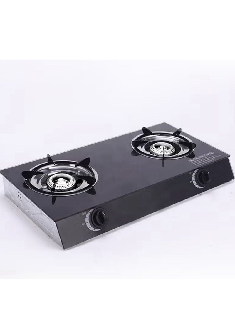 مايكروبلس موقد غاز ثنائي الشعلات مع إشعال ذاتي، تصميم مدمج | Re-8006 | أجهزة مطبخ | - Image 1