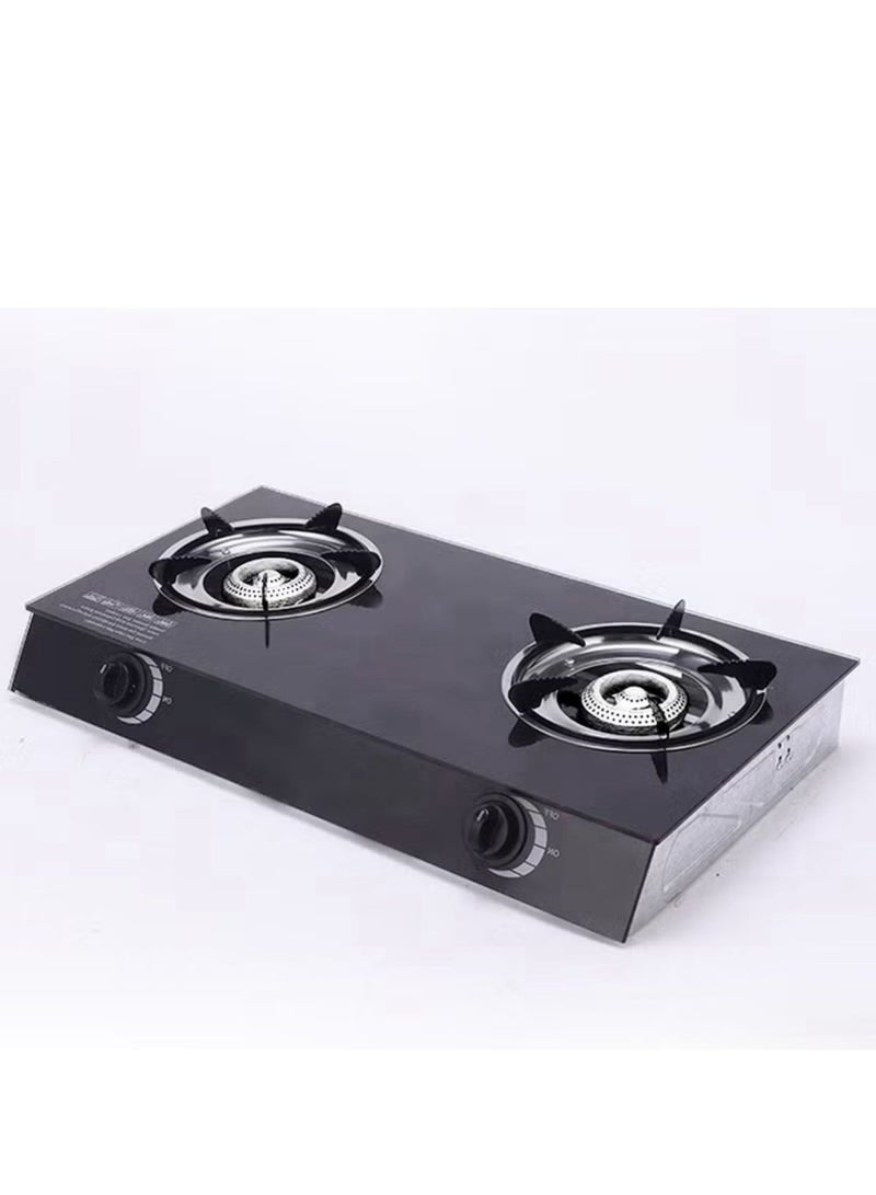 مايكروبلس موقد غاز ثنائي الشعلات مع إشعال ذاتي، تصميم مدمج | Re-8006 | أجهزة مطبخ | - Image 2