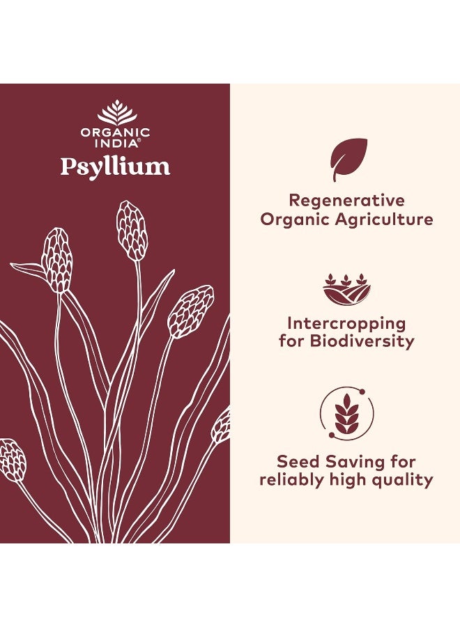 Organic India ألياف السيليوم النباتية - ألياف بروبيوتيك تدعم 90 كبسولة نباتية - Image 5