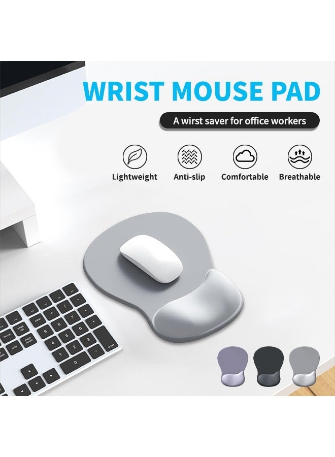 Portable Wrist Rest Mouse Pad, Ergonomic Mouse Mat with Non-Slip Base, Breathable and Comfortable, Ideal for Mobile Office, Entertainment Games, Design Work - Image 2