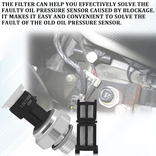 HHZL Oil Pressure Sensor Socket 12673134 Oil Pressure Switch Sending Unit for 2009-2020 Chevy Silverado 1500 2500 3500 4500 Tahoe Suburban Avalanche, GMC Savana Sierra Yukon, Cadillac CTS Escalade - Image 5