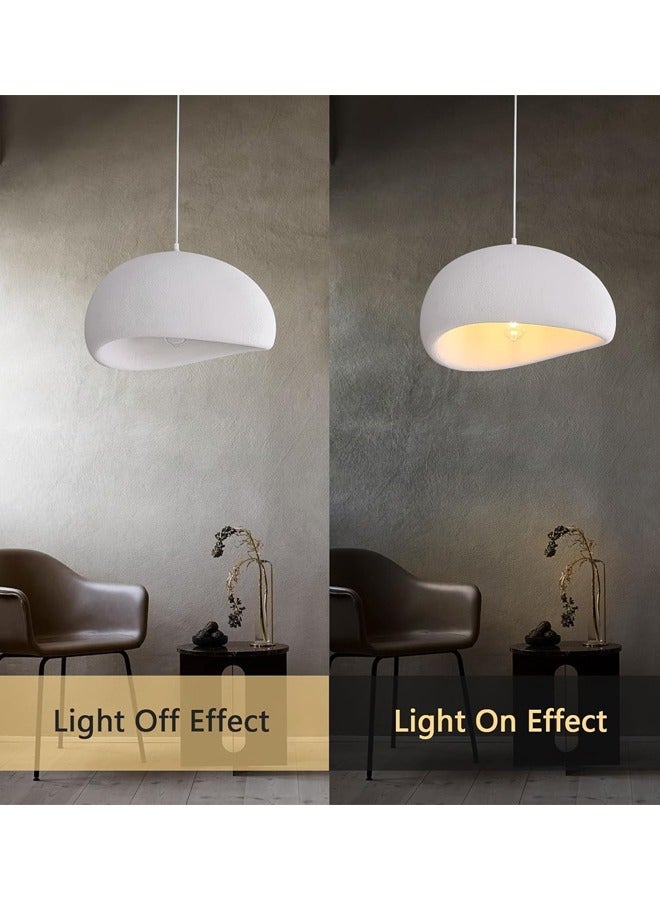 L&E 50cm Modern Pendant Light for Dining Room Kitchen Island Hallway Restaurant Hanging Lamp E26 Base Japanese Wabi-Sabi Style Bird Nest Shape Lighting Fixture (Dia 19.7 inch) - Image 3